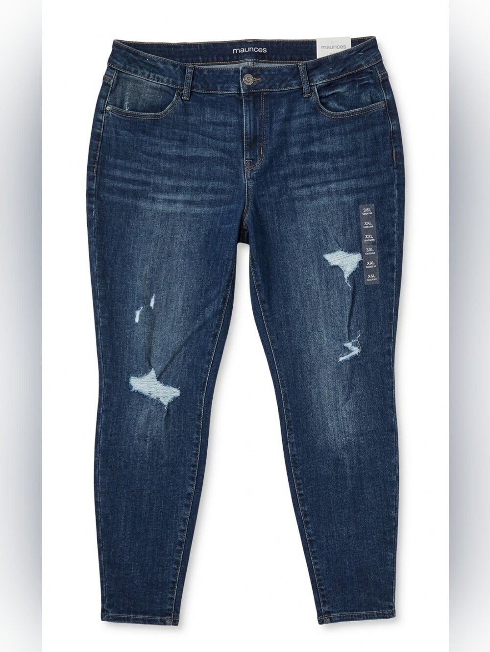 Maurices XXL Distressed Mid-Rise Tapered Jeans – NWT - Picture 4 of 10